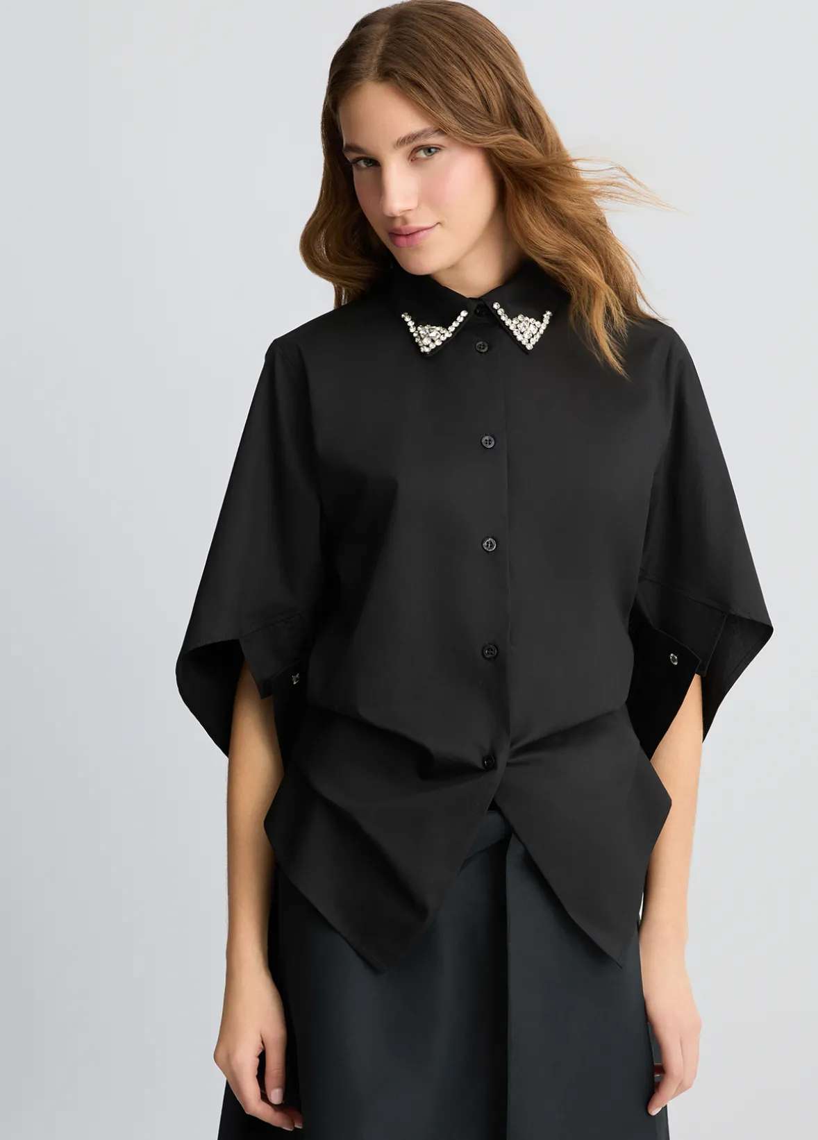 Camicia con ricami gioiello