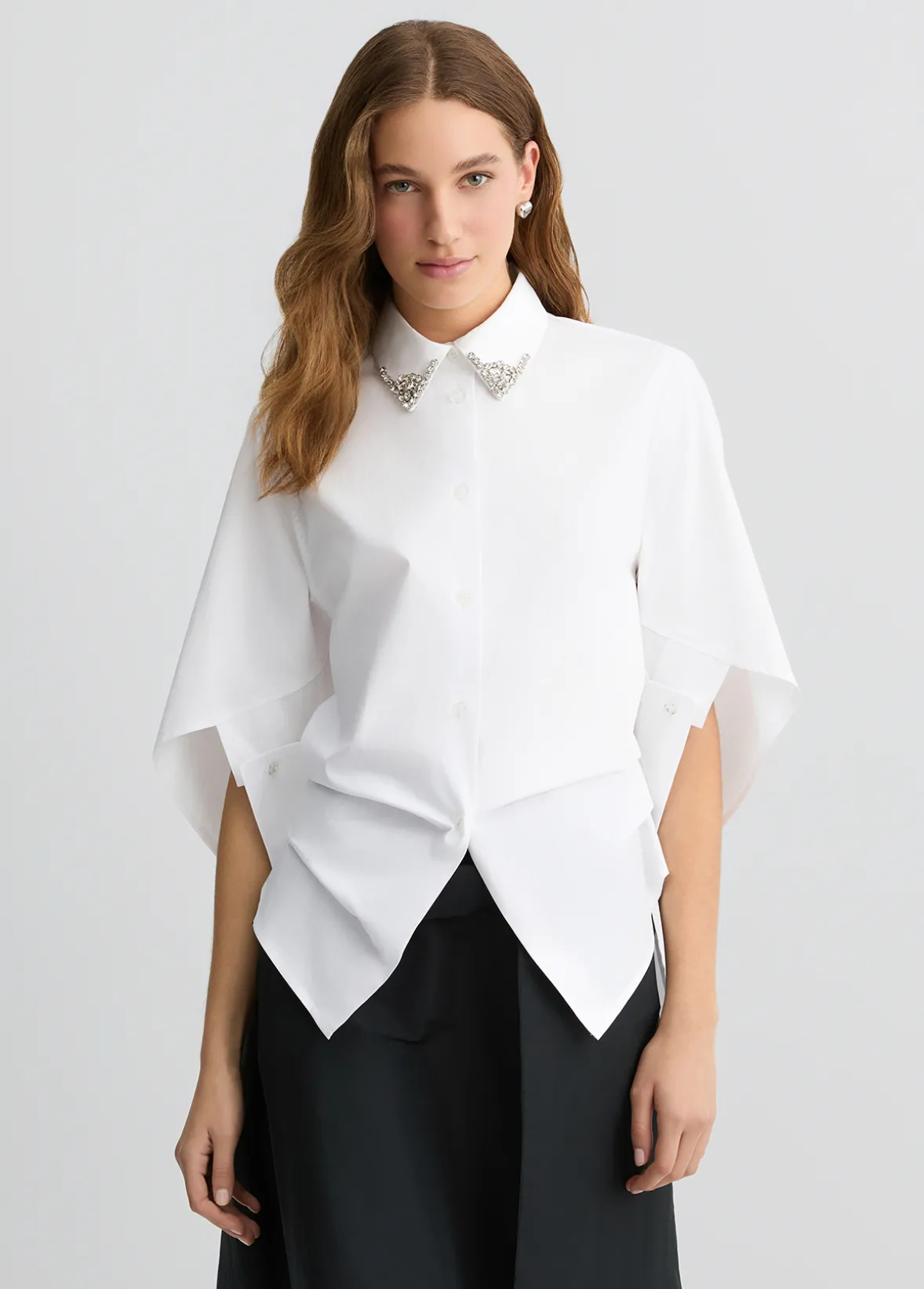 Camicia con ricami gioiello