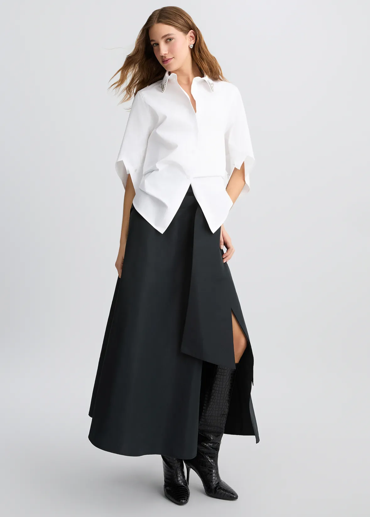 Camicia con ricami gioiello