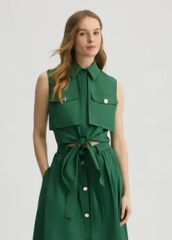 Camicia cropped con nodo