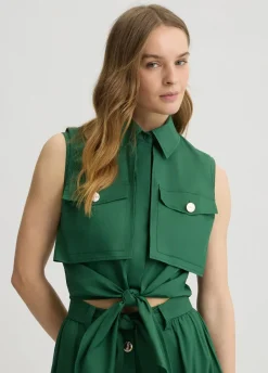 Camicia cropped con nodo