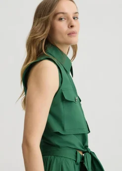 Camicia cropped con nodo