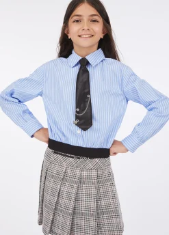 Camicia in cotone a righe con cravatta