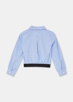 Camicia in cotone a righe con cravatta