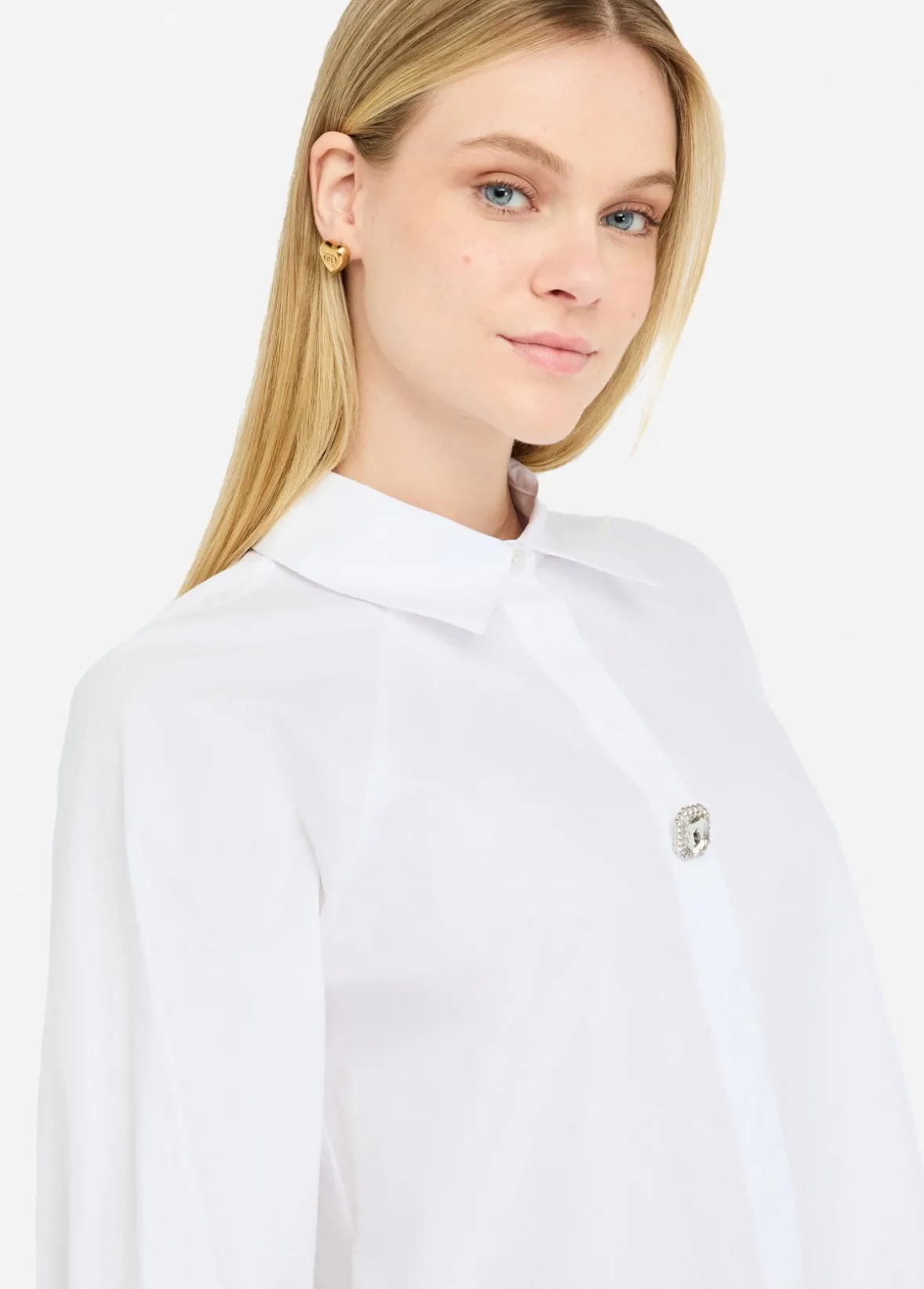 Camicia in cotone con laccetti