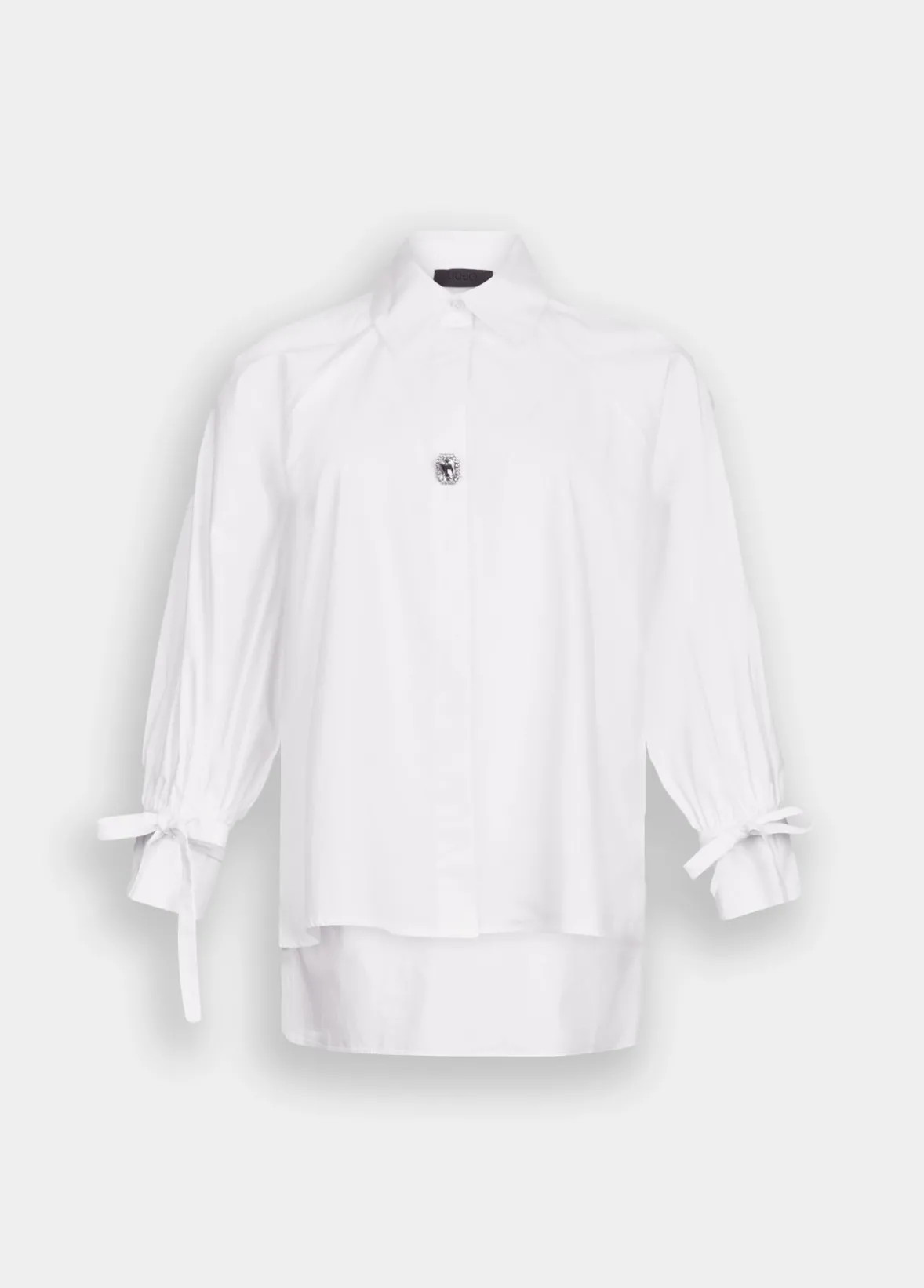 Camicia in cotone con laccetti