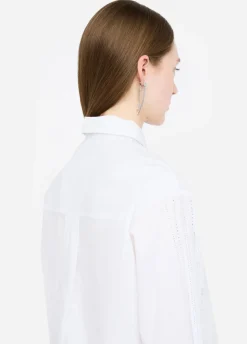 Camicia in cotone con strass