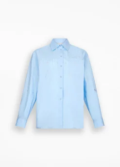 Camicia in cotone con strass