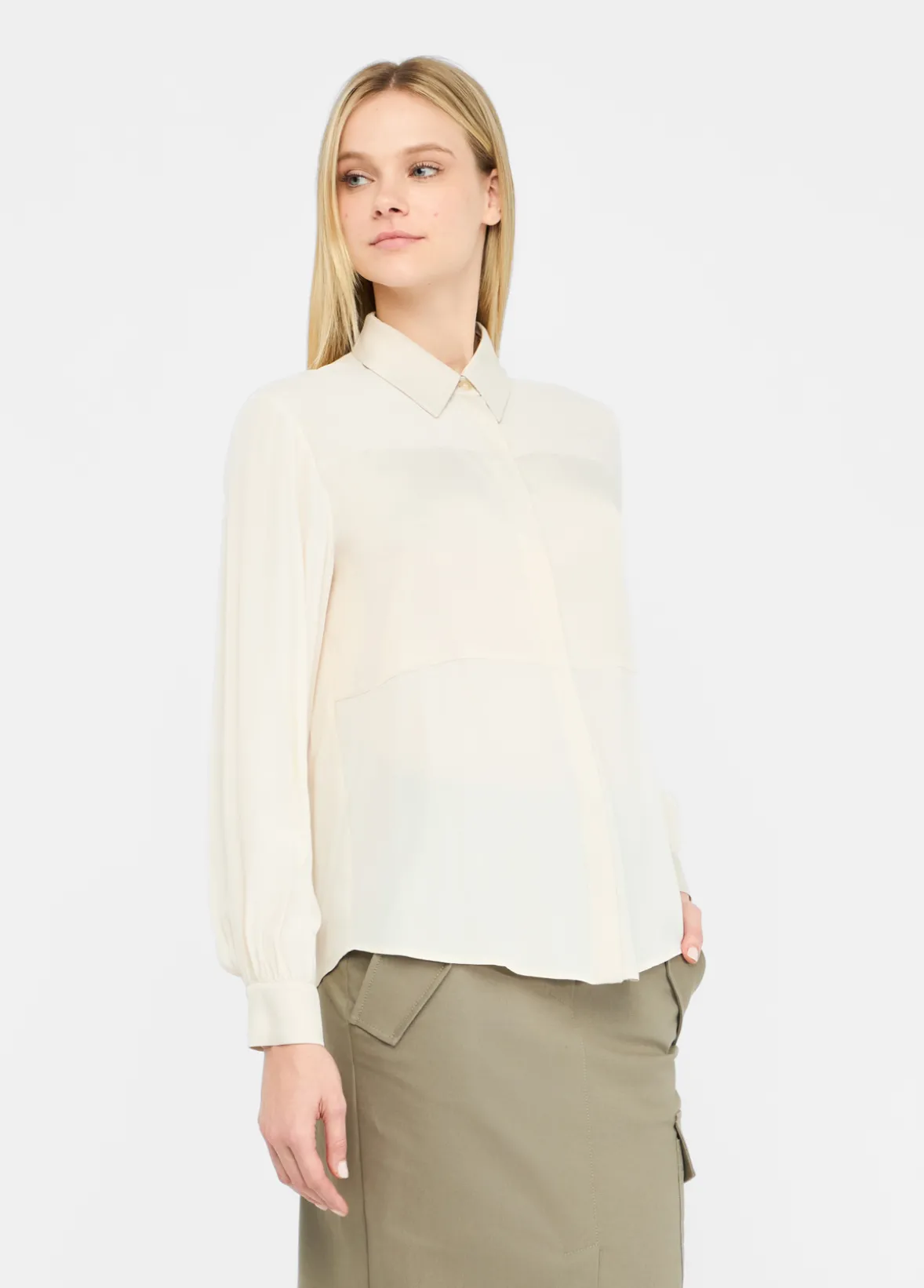 Camicia in crêpe de chine