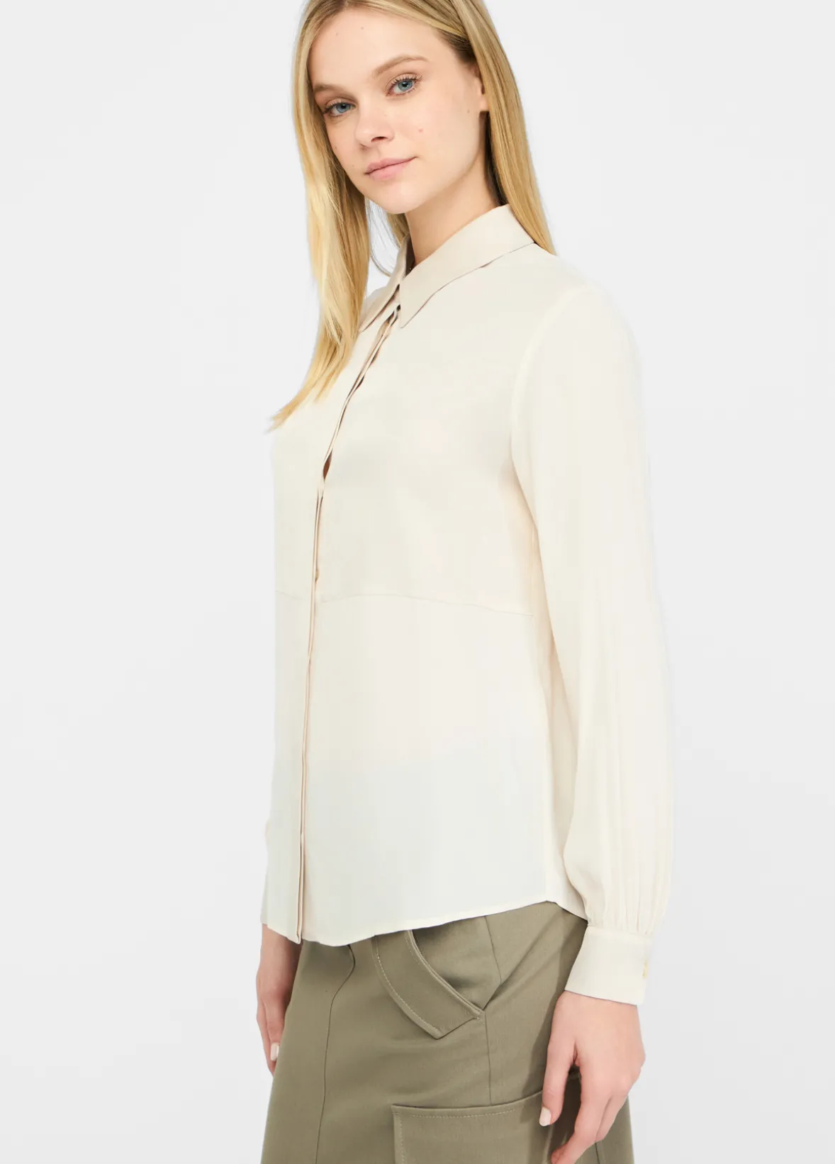 Camicia in crêpe de chine