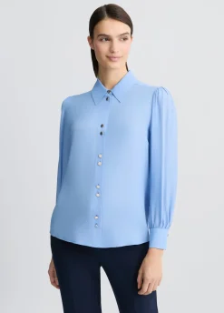 Camicia in crêpe de chine