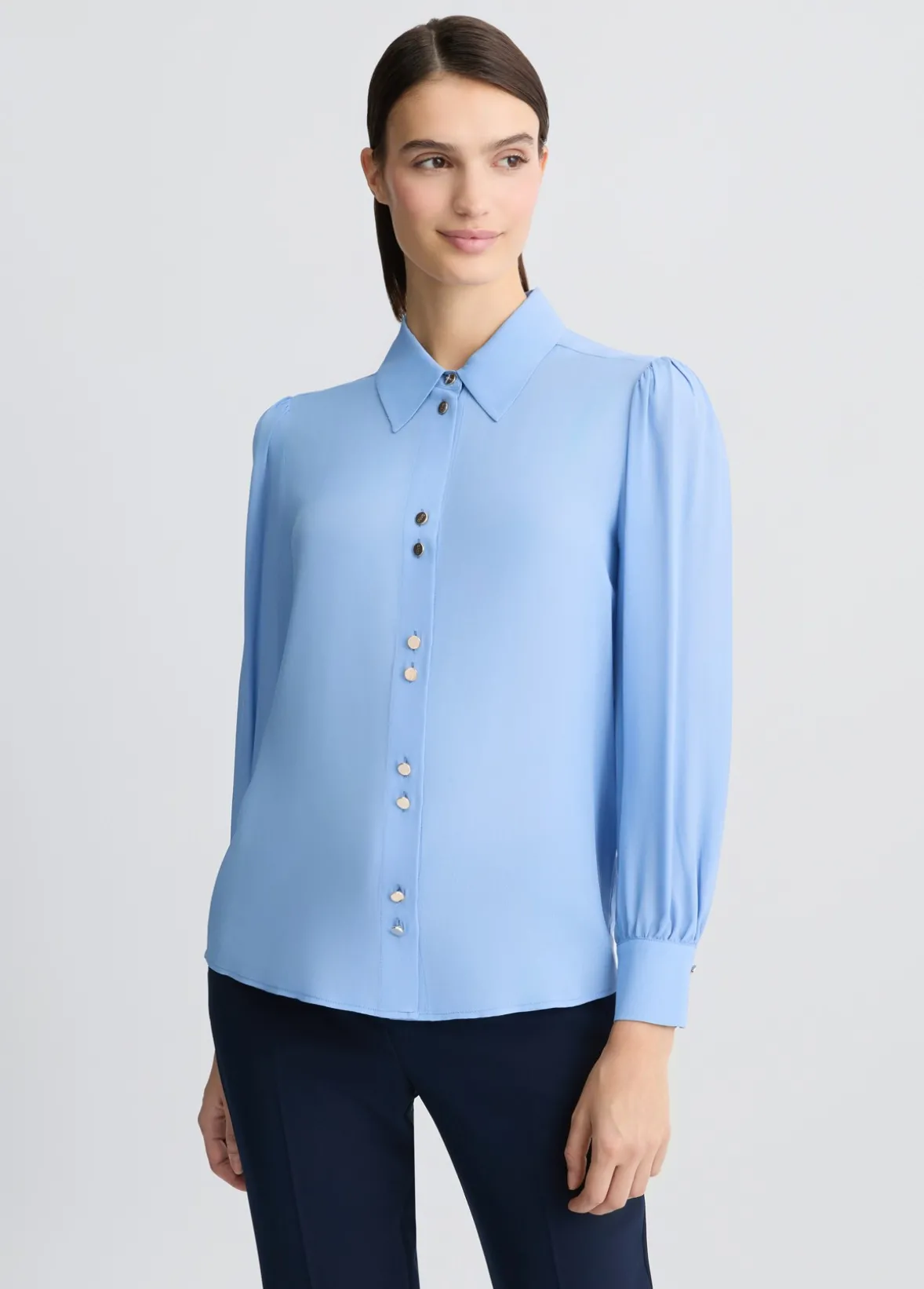 Camicia in crêpe de chine