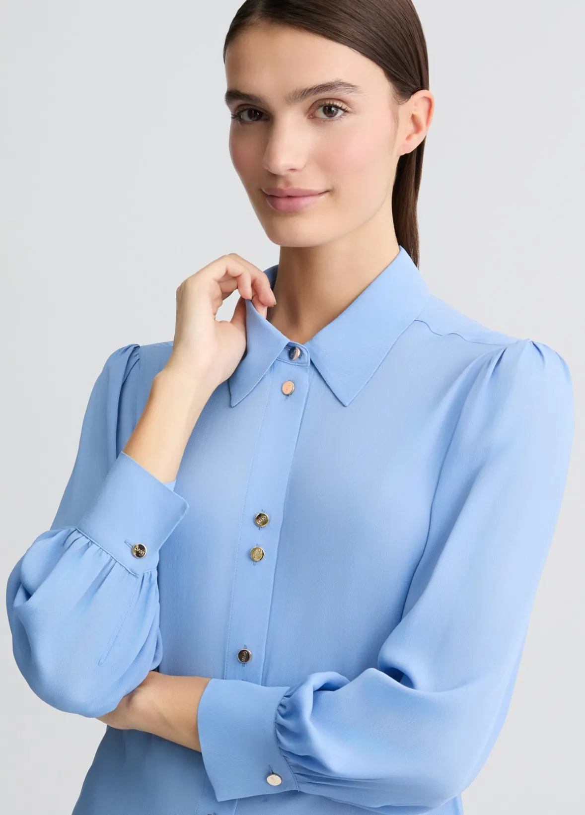 Camicia in crêpe de chine