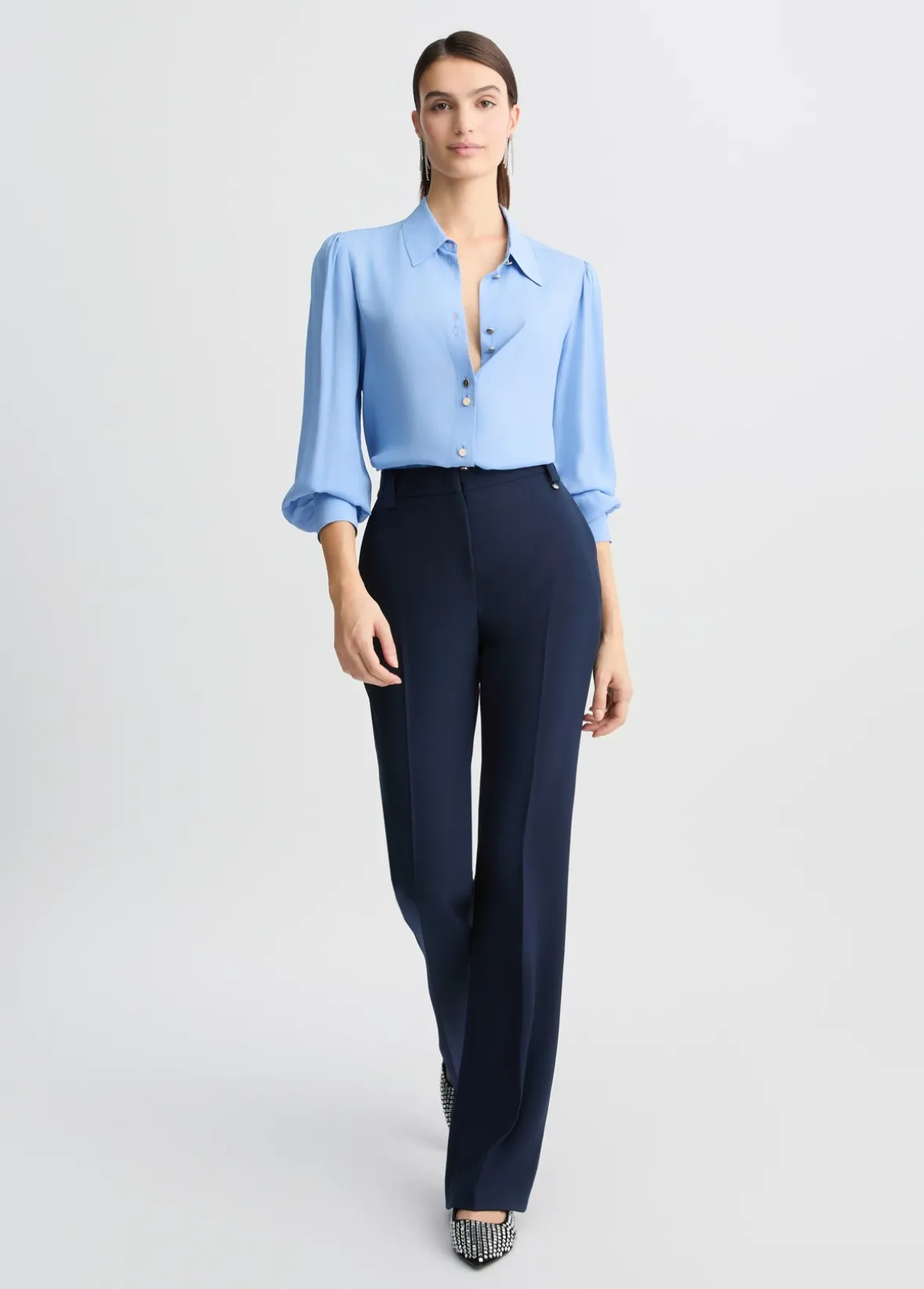 Camicia in crêpe de chine