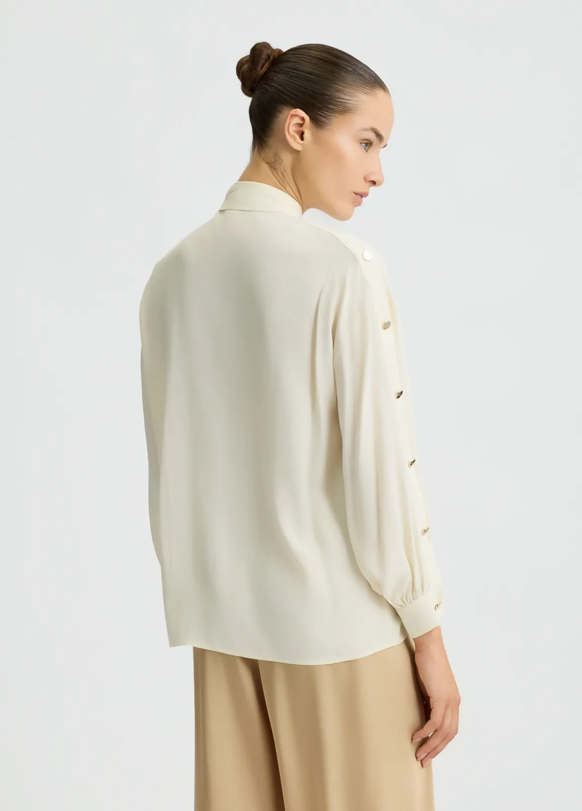 Camicia in crêpe de chine