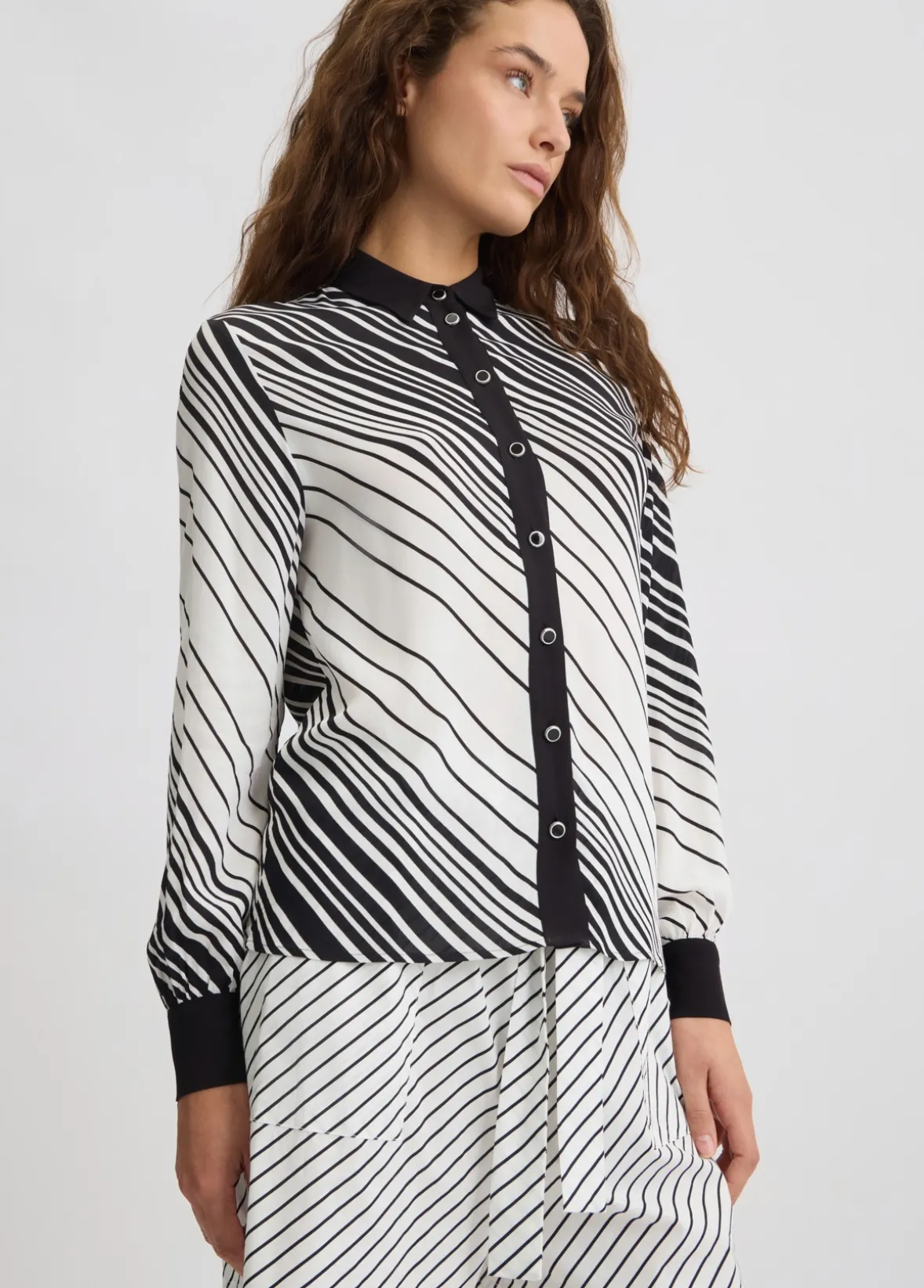 Camicia in crêpe de chine
