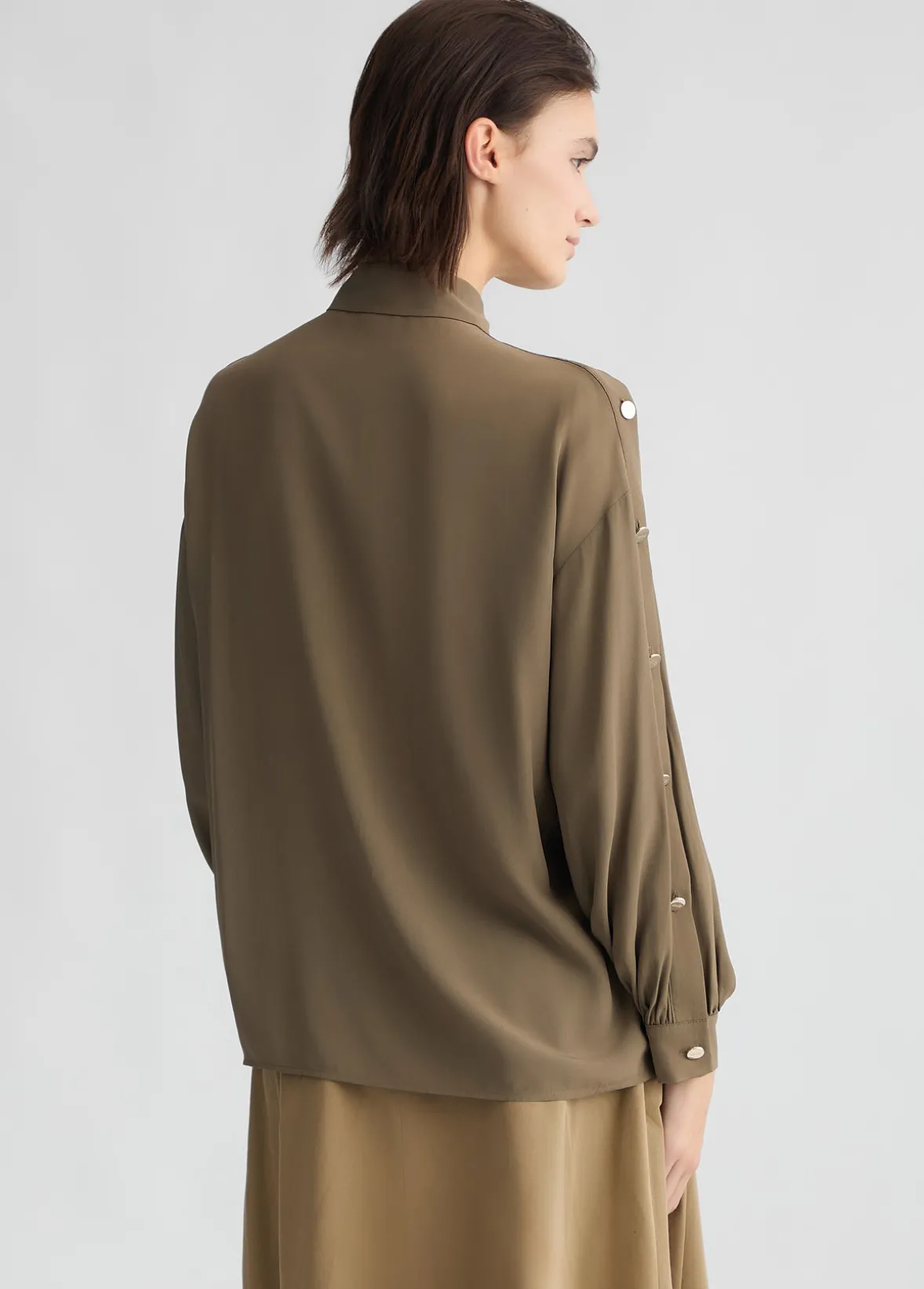 Camicia in crêpe de chine