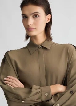 Camicia in crêpe de chine