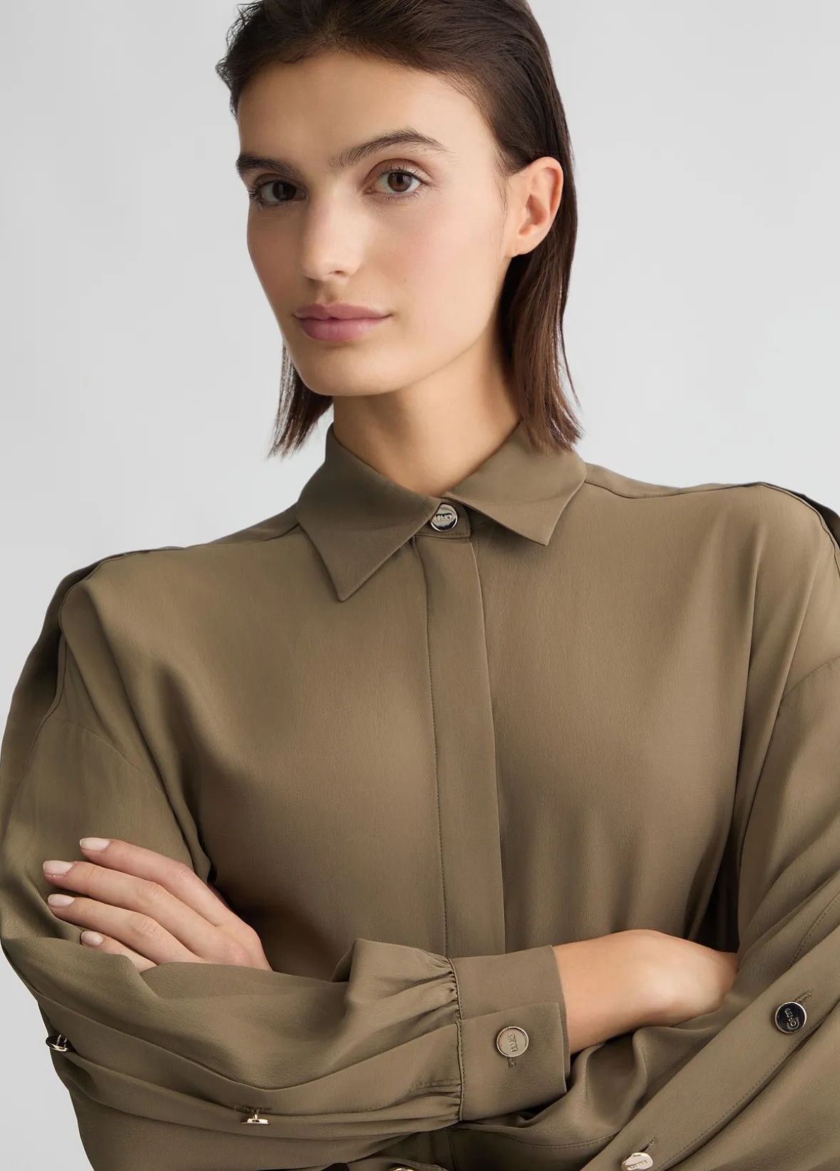 Camicia in crêpe de chine
