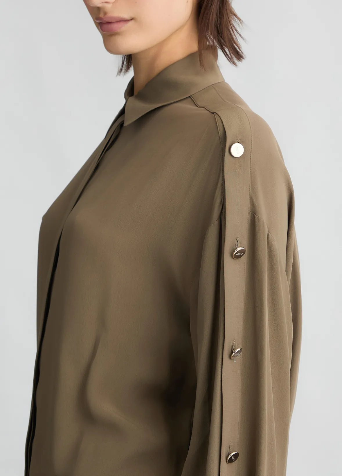 Camicia in crêpe de chine