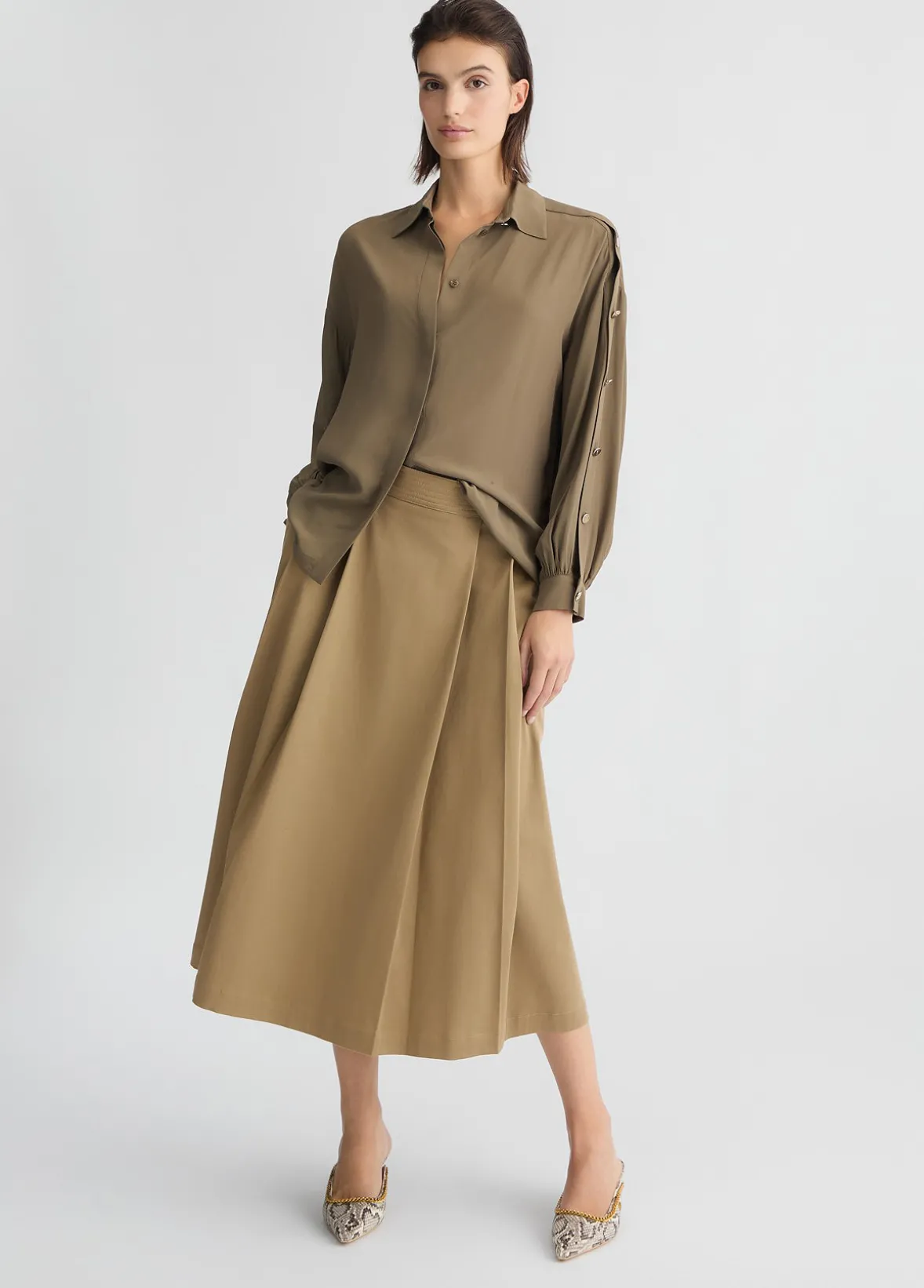 Camicia in crêpe de chine