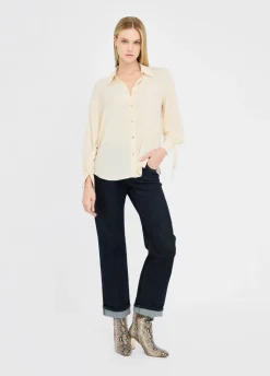 Camicia in crêpe de chine