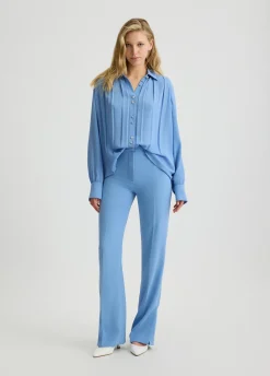 Camicia in georgette con pieghe