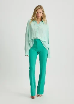 Camicia in georgette con pieghe