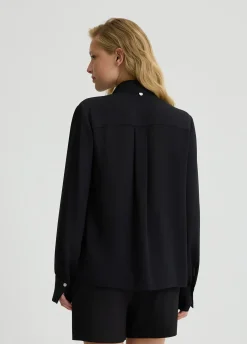 Camicia in georgette con pieghe