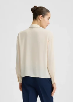 Camicia in georgette con strass