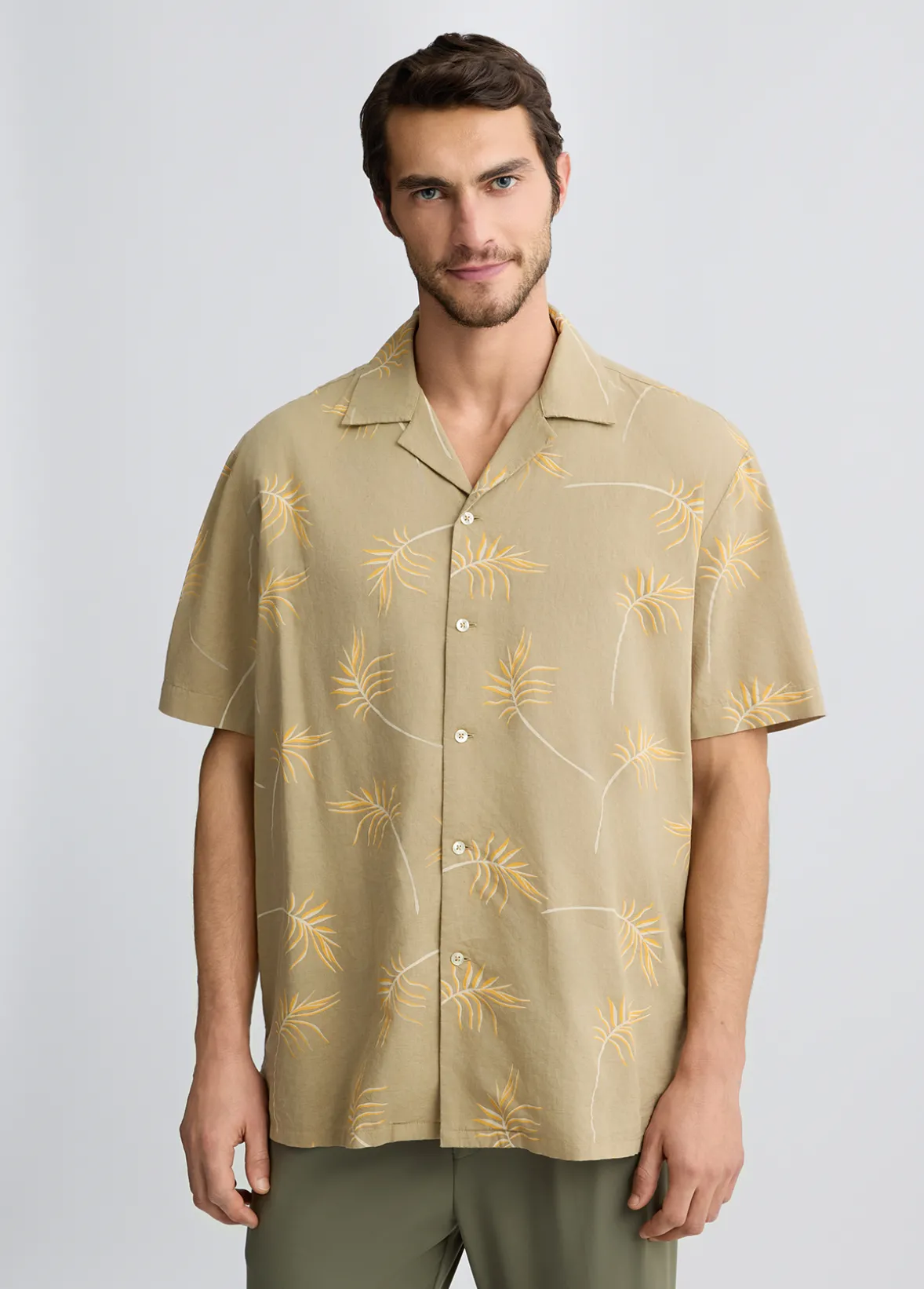 Camicia in lino e cotone