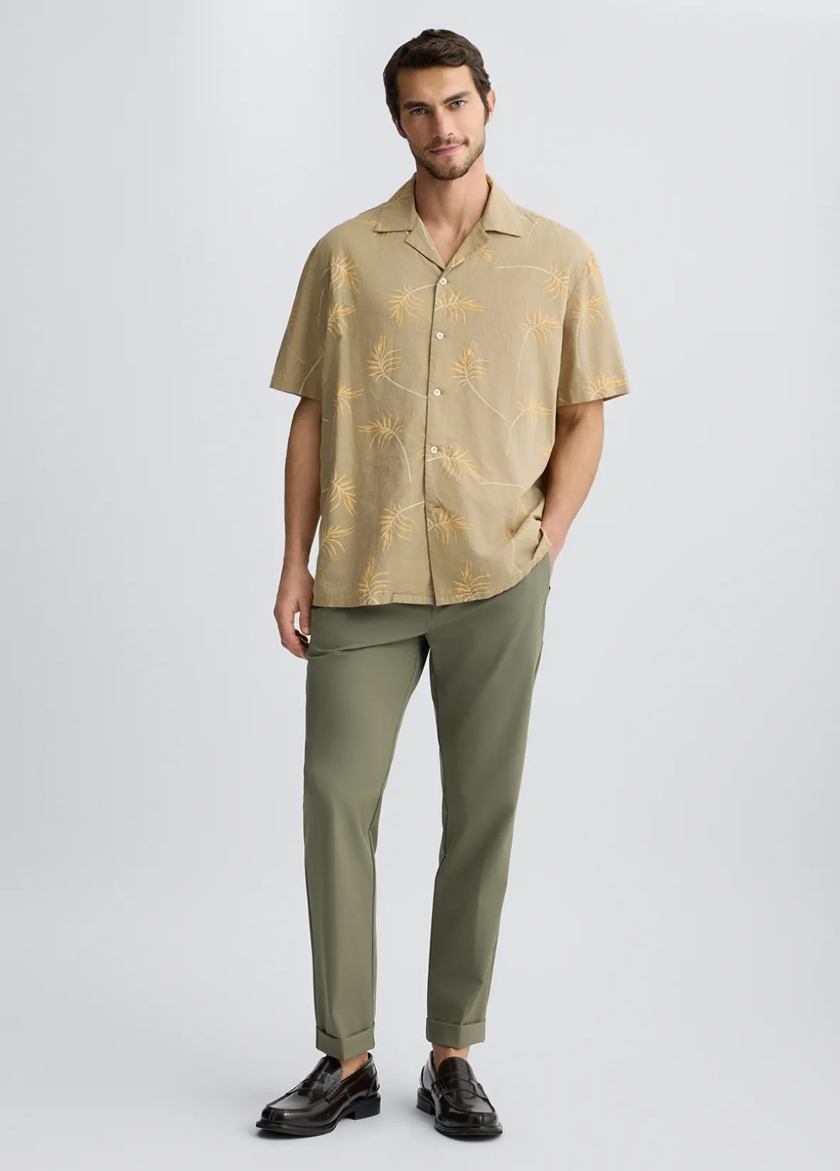Camicia in lino e cotone