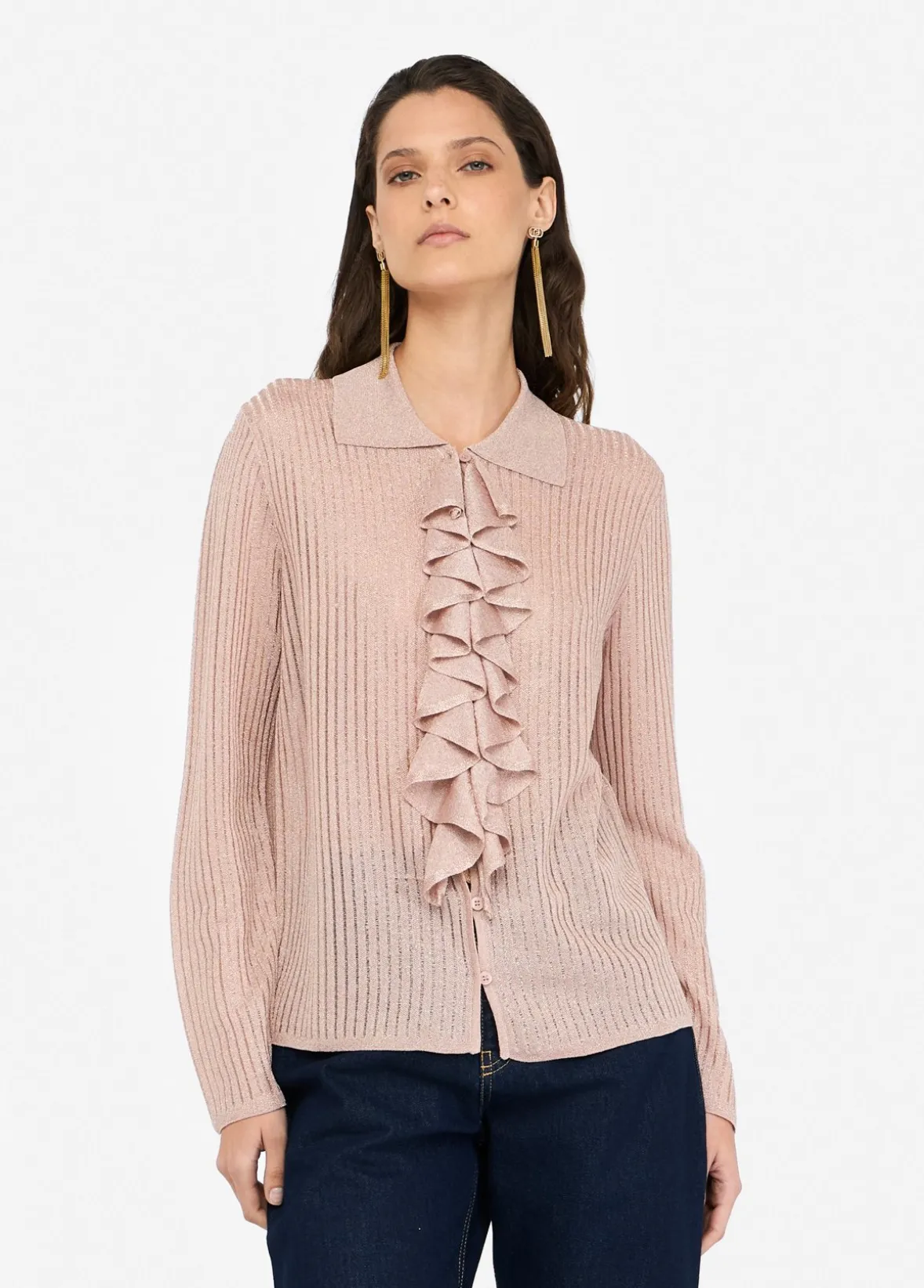 Camicia in maglia lurex®