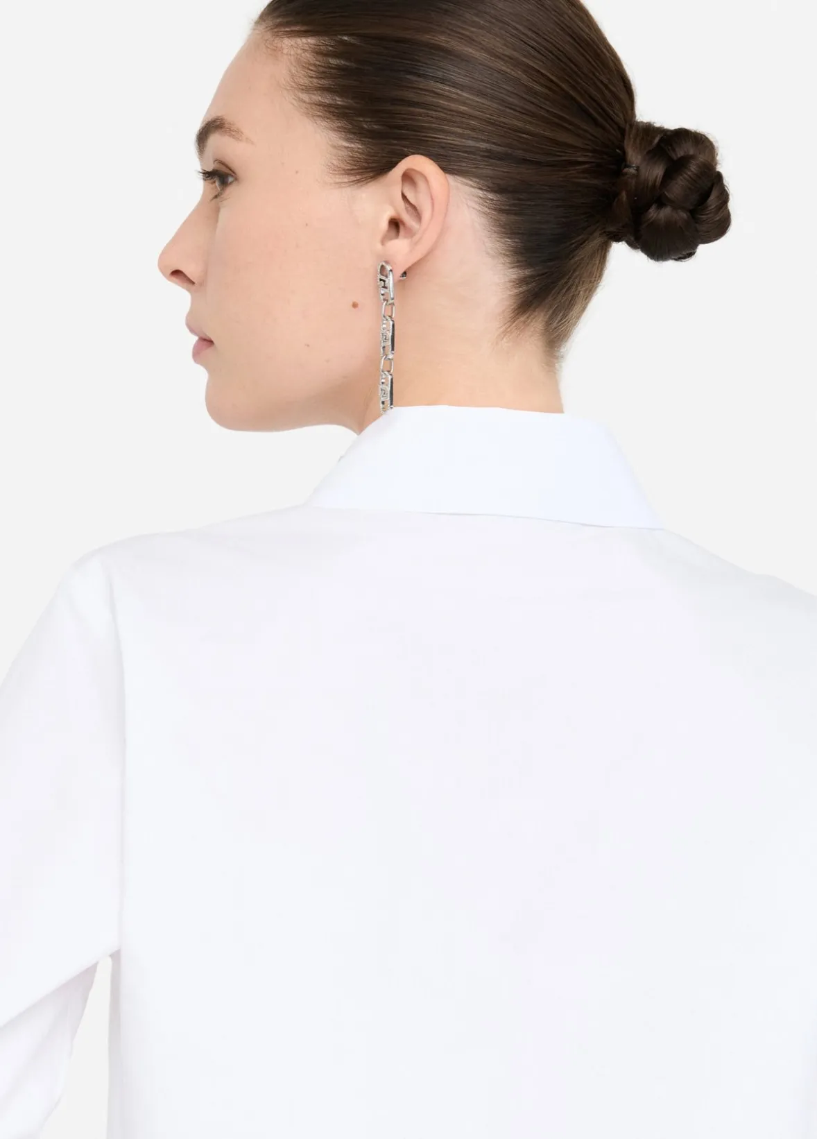 Camicia in popeline con strass
