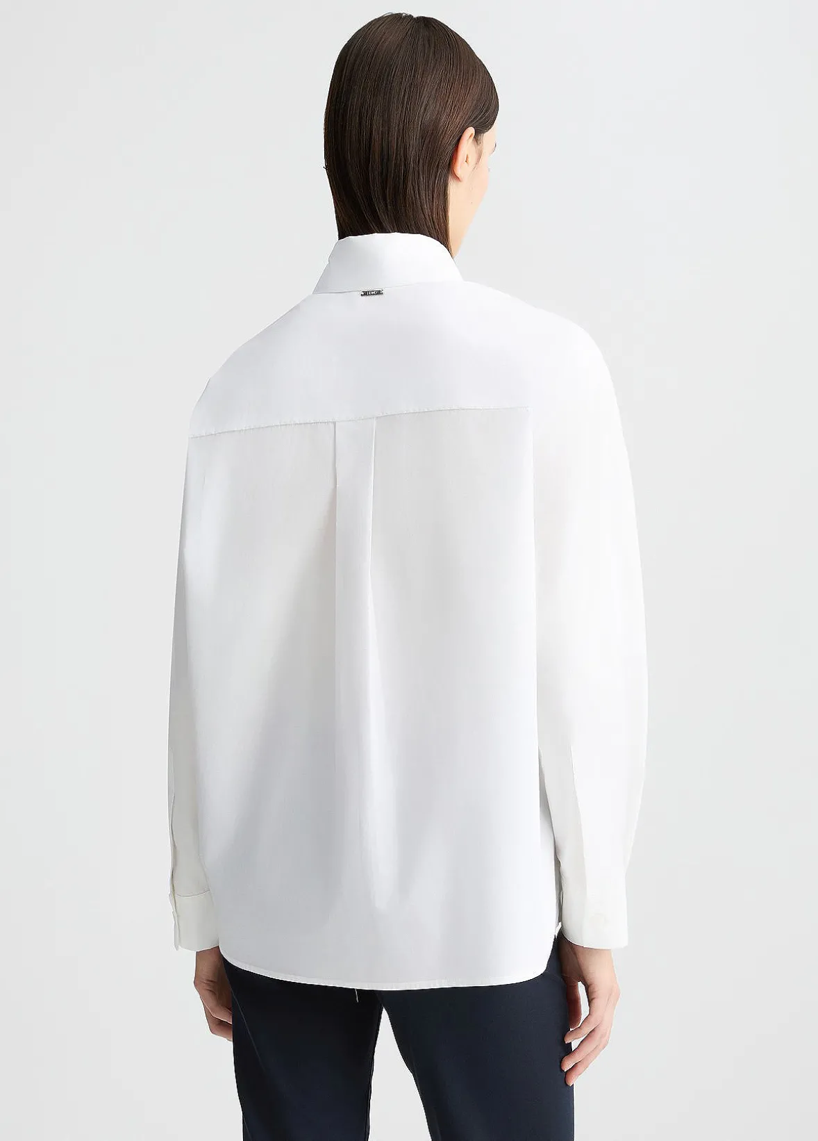 Camicia in popeline con strass