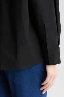 Camicia in popeline con strass