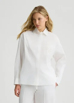 Camicia in popeline e organza