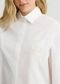 Camicia in popeline e organza
