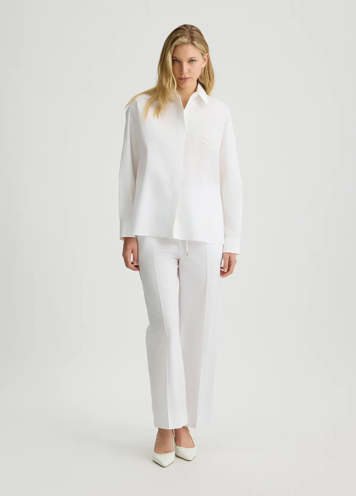 Camicia in popeline e organza