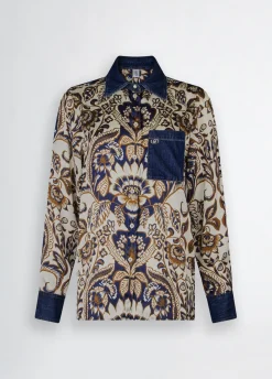 Camicia in raso stampato