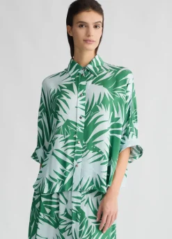 Camicia in raso stampato
