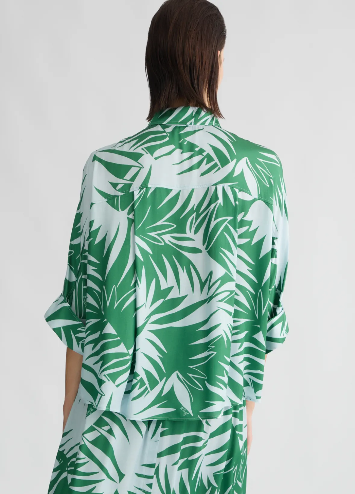 Camicia in raso stampato
