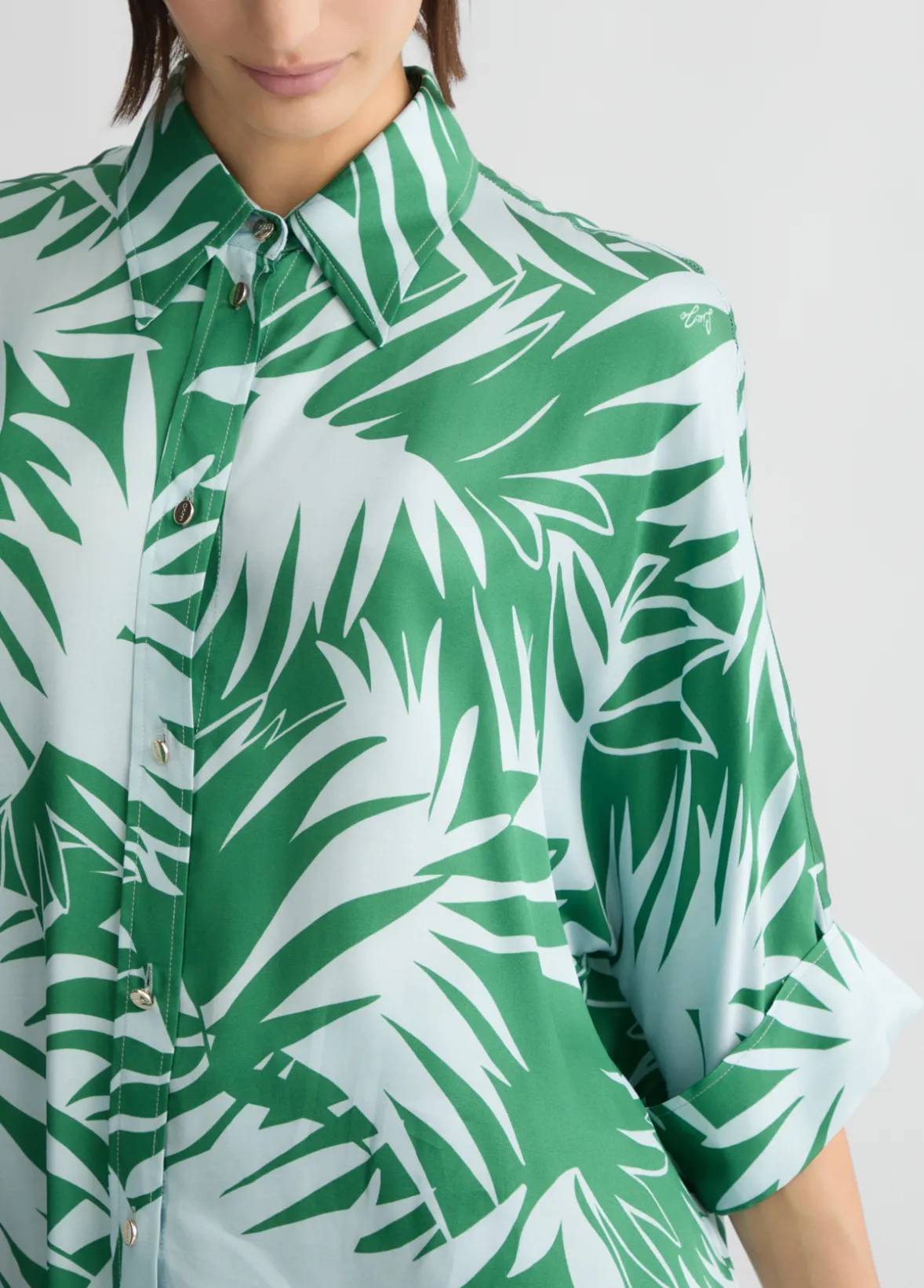Camicia in raso stampato