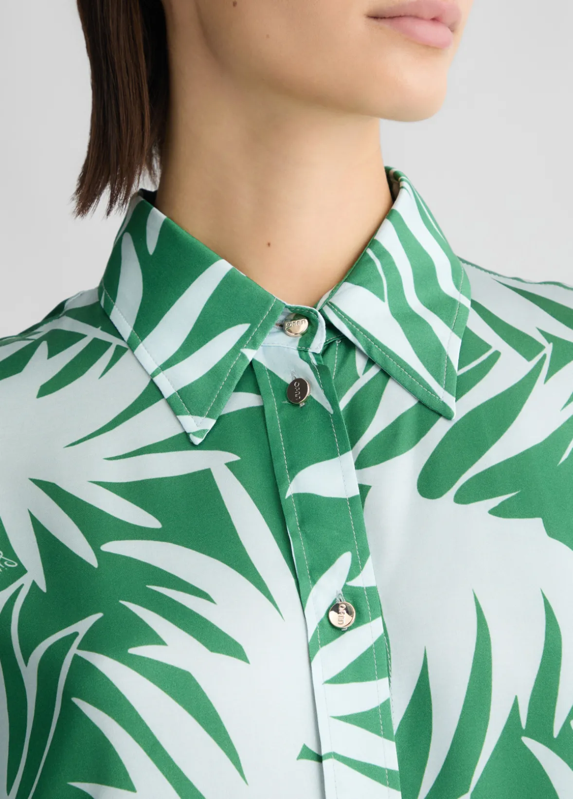 Camicia in raso stampato