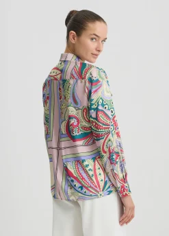 Camicia in raso stampato