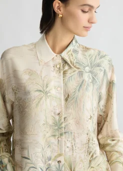 Camicia in twill con stampa