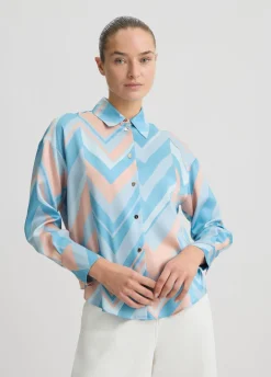 Camicia in twill stampato