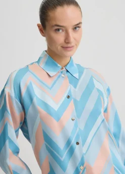 Camicia in twill stampato
