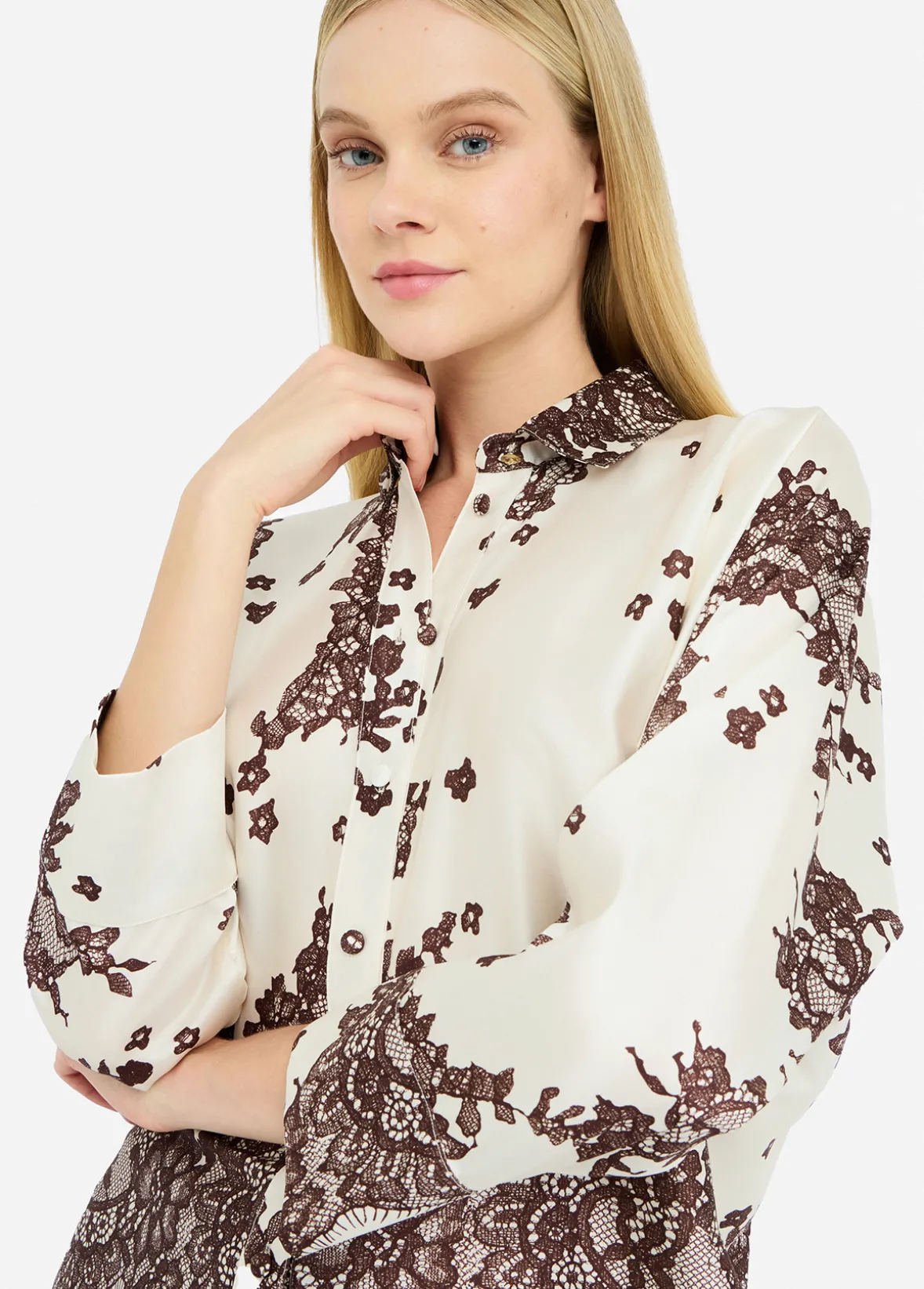 Camicia in twill stampato
