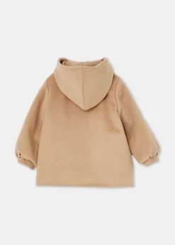 Cappotto doppiopetto con cappuccio